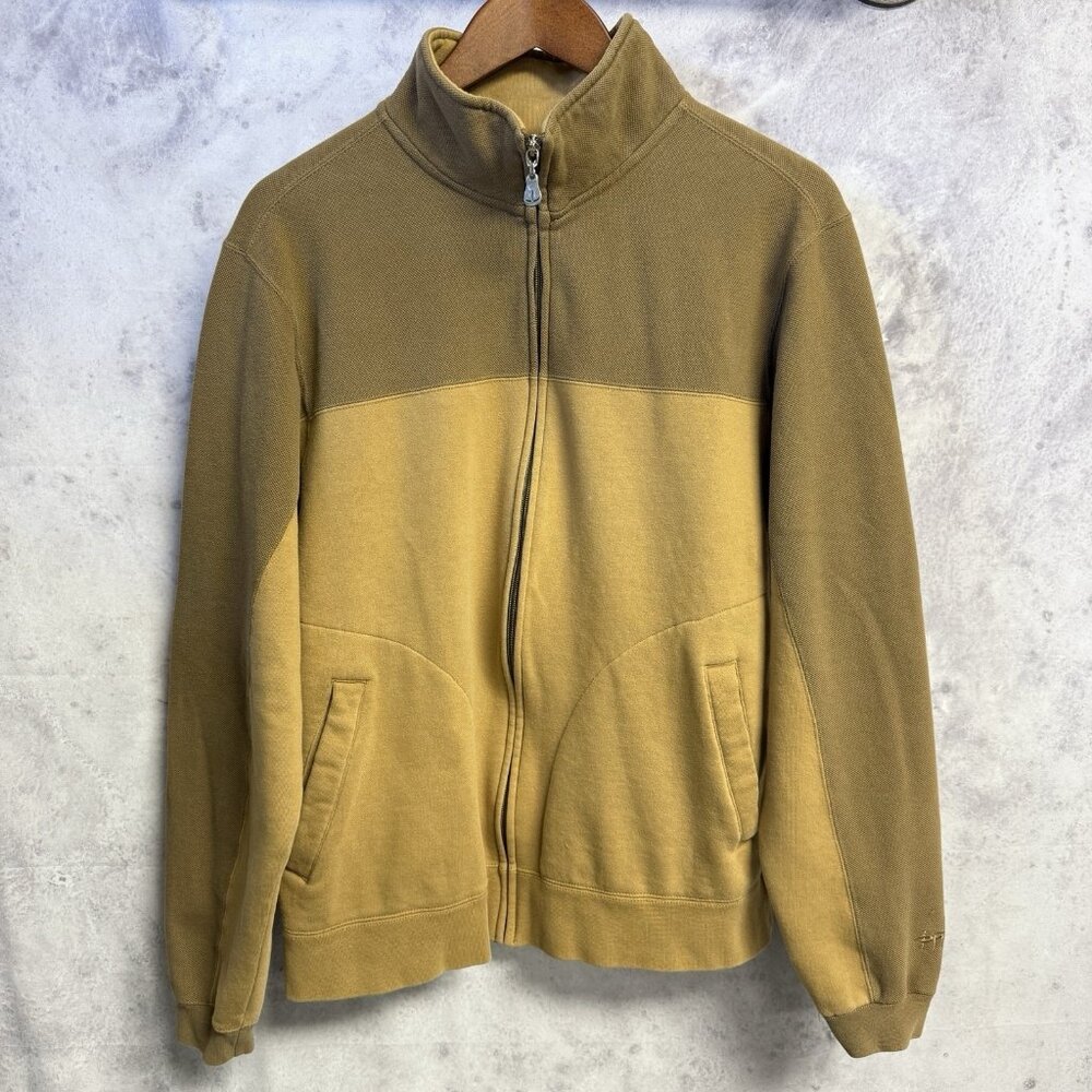Prana Sweatshirt Mens M 21x25 Brown Full Zip